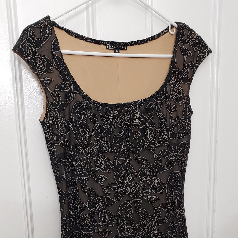 AZIZ Roses Dress